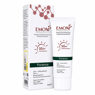 کرم ضد آفتاب فلوئید پیورینس SPF50 (بی رنگ)